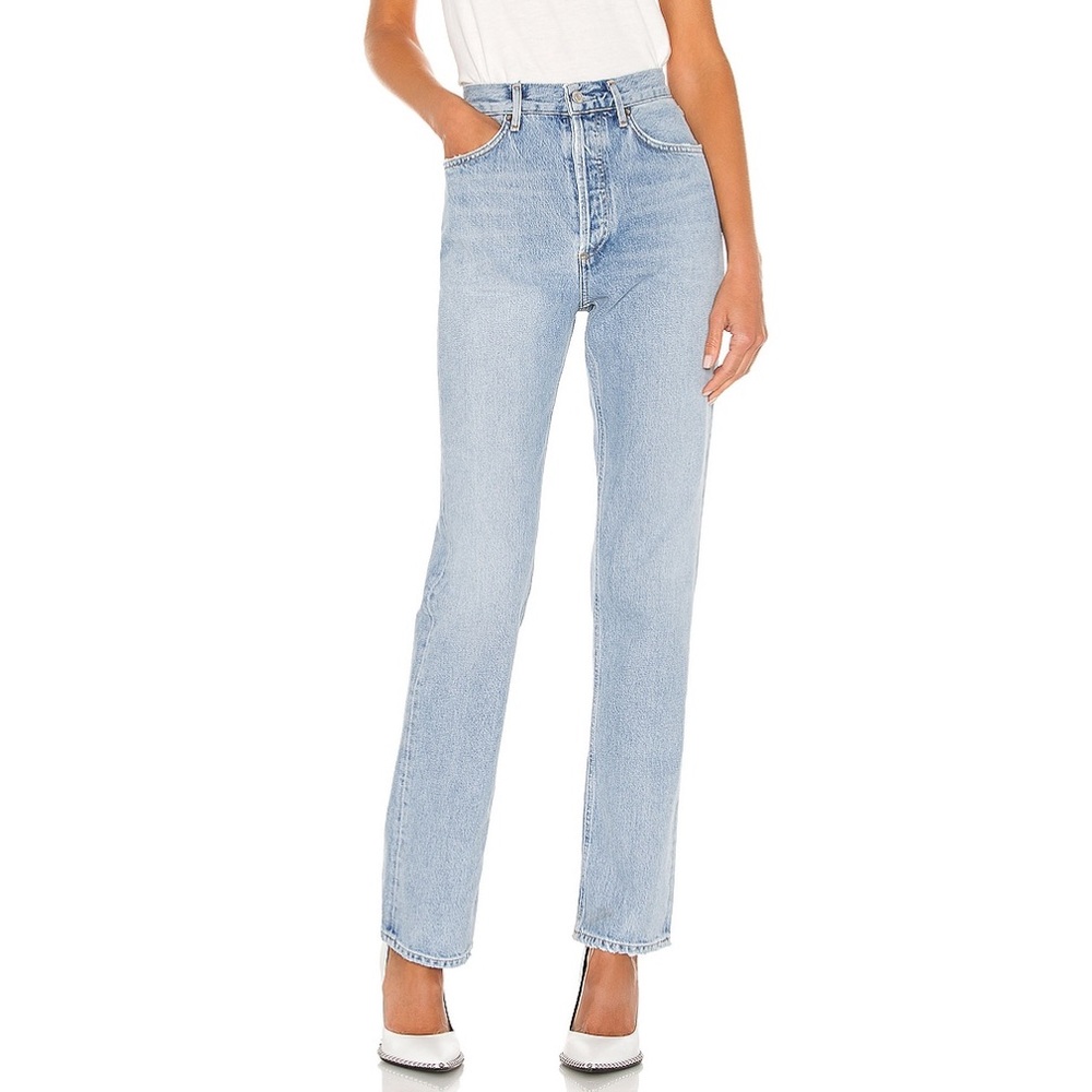 Agolde Lana Straight in Riptide color, size 25